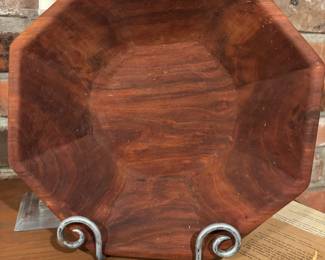Robert Vaughan handhewn wood bowl. Signed and numbered. $300.00