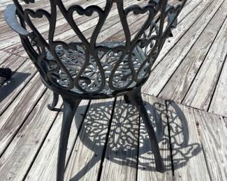Wrought Aluminum Chair
23”w 16”d 30”t.  $65.00
