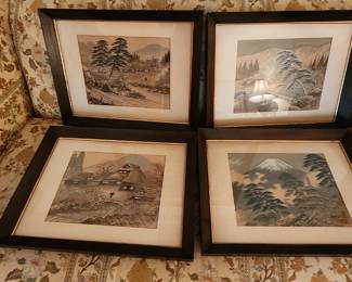 Set of 4 Japanese art