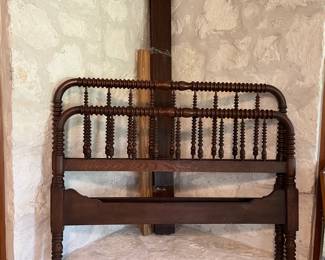 Antique mahogany full size headboard and footboard