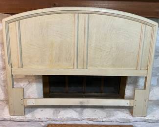 Cream-colored queen-size headboard