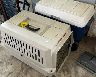 Dog crate and ice chest