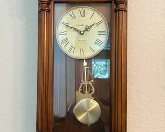 Howard Miller Tawas II Wall Clock 549-492 - Tuscan Cherry with Quartz, Triple Chime Movement $350