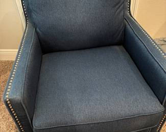 Navy Blue Swivel Chair