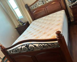Queen Bedframe
Good condition but has some imperfections on headboard
**Mattress and Boxspring NOT included**
It is upstairs- you must be able to disassemble, move and load yourself.
**We have the matching nightstands, dresser with mirror and armoire for sale as well**