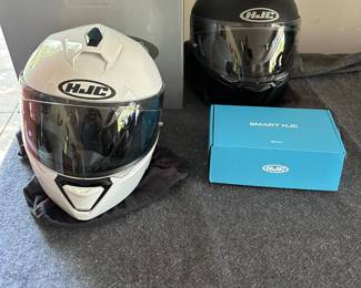 HJC Solid Modular Helmets - Bluetooth capable, White is Large & Black is XL. Very nice preowned condition