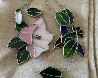 Stained glass hummingbird
