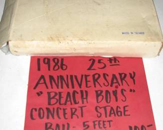 1986 Beach Boys 25th Anniversary Concert Stage Ball, it has never been blown up.