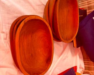 Wooden bowls and more larger one