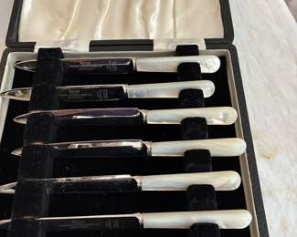 Mother of pearl handle knives