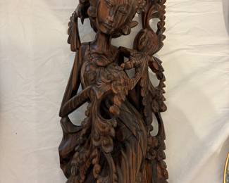 Iron wood Goddess Statue