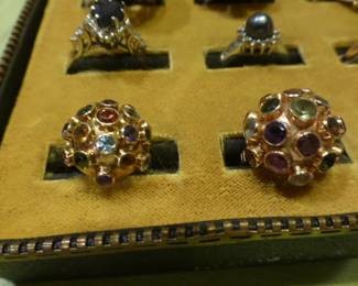 14 kt gold semi precious stones