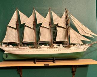 Beautiful Model of the Juan Sebastián de Elcano, a Spanish Navy midshipmen training vessel