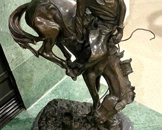 “The Outlaw” by Frederic Remington Bronze Statue (reproduction)