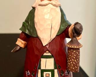 Jim Shore Heartwood Creek Santa w/Lantern Hanging