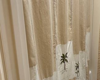 Palm Tree Motif Shower Curtain