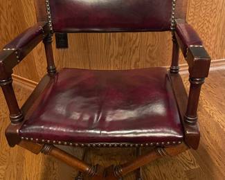 Vintage Leather Directors Chair that goes to a Game Table and four chair set