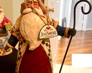 Jim Shore Heartwood Creek Santa figurine, "Santa with Cane" or "Santa with Staff"