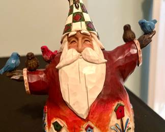 Jim Shore Heartwood Creek Santa with Birds figurine