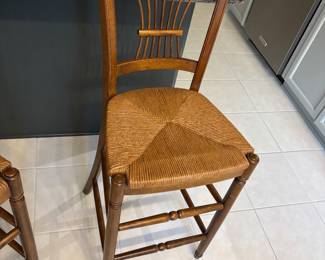 Ethan Allen Wheat Back Barstools (2 available)