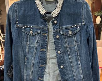 Chicos Pearl Denim Jacket