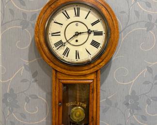 Vintage Wood Reulator Wall Clock