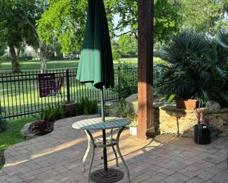 Outdoor Table with Umbrella