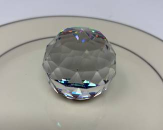 Swarovski Crystals Prismatic Rainbow Faceted Paperweight