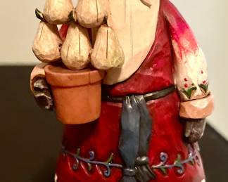 Jim Shore Heartwood Creek figurine titled "A Partridge in a Pear Tree Santa”