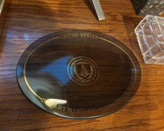 Vintage Glass United States Department of Agriculture Trinket Bowl/Plate