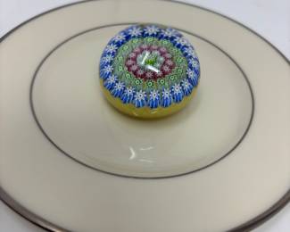 Vintage John Deacons Millefiori Art Glass Paperweight