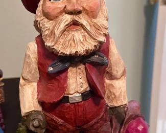 Texas Cowboy Santa Claus Sculpture Figure by Dean Troutman 1992