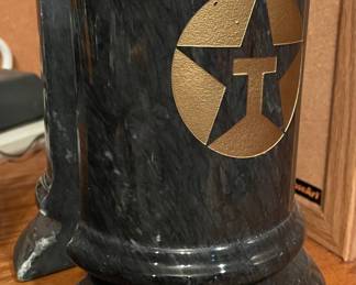 Vintage TEXACO Marble Bookends