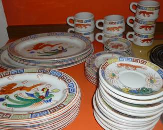 Oriental china..lots of it, don't know what goes with what!