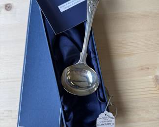 circa 1880s silver plated serving ladle