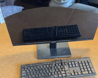 Acer computer monitor, keyboard