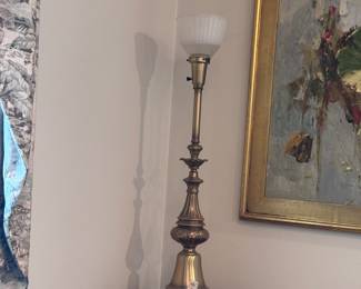 MID CENTURY TORCHIERE  LAMP