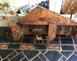 Copper wall art probably Curtis Jere 