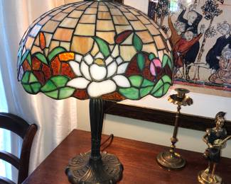 Ca. 1930s leaded glass lamp