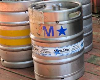 Steel beer kegs