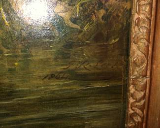 Signed F. R. Lee 1864 RA