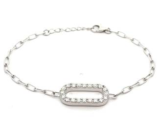 NEW! 1.25 Carat Pavé Diamond Paperclip Layering Bracelet