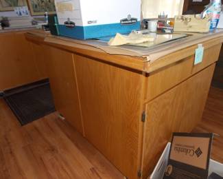 All Cabinets in art room hand made.