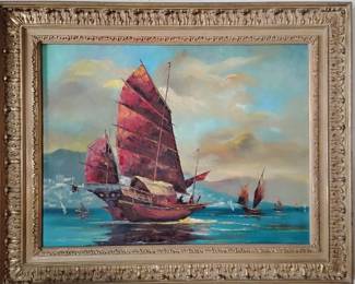 WR107Chinese Boat Art