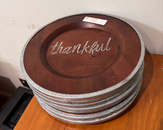 Wood Chargers, set of $25