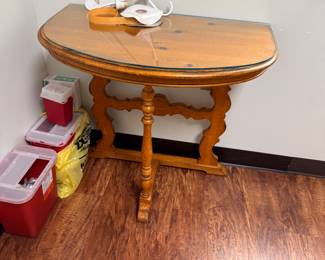 Drexel Heritage, half moon table , one of a pair, $50 each