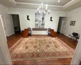 Art and Mantle for sale. Rug not for sale