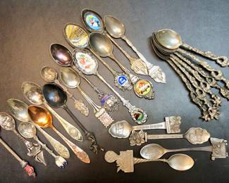 Souvenir spoons, etc
