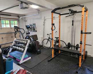 Home gym equipment; weights