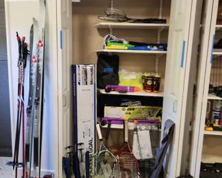 Tennis, ski, and other sports equipment